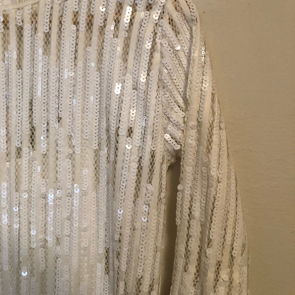 White sequins short dress